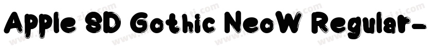 Apple SD Gothic NeoW Regular字体转换